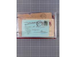 1891/1925, Sammlung “DASP BREMEN-NEW YORK I.-X.” mit ca. 50 Briefen, Karten und GSK, dabei zwei Postkarten mit L1 “Missent to