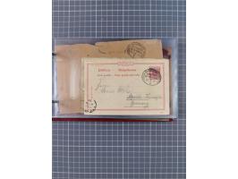 1891/1925, Sammlung “DASP BREMEN-NEW YORK I.-X.” mit ca. 50 Briefen, Karten und GSK, dabei zwei Postkarten mit L1 “Missent to