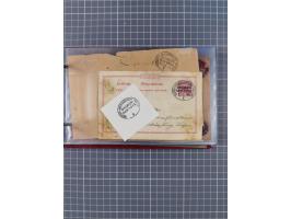 1891/1925, Sammlung “DASP BREMEN-NEW YORK I.-X.” mit ca. 50 Briefen, Karten und GSK, dabei zwei Postkarten mit L1 “Missent to