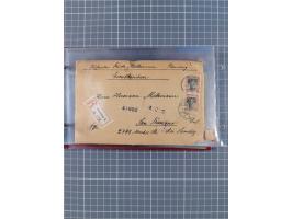 1891/1925, Sammlung “DASP BREMEN-NEW YORK I.-X.” mit ca. 50 Briefen, Karten und GSK, dabei zwei Postkarten mit L1 “Missent to