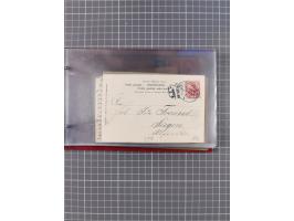 1891/1925, Sammlung “DASP BREMEN-NEW YORK I.-X.” mit ca. 50 Briefen, Karten und GSK, dabei zwei Postkarten mit L1 “Missent to