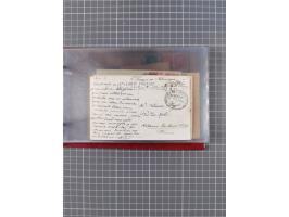 1891/1925, Sammlung “DASP BREMEN-NEW YORK I.-X.” mit ca. 50 Briefen, Karten und GSK, dabei zwei Postkarten mit L1 “Missent to