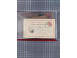 1891/1925, Sammlung “DASP BREMEN-NEW YORK I.-X.” mit ca. 50 Briefen, Karten und GSK, dabei zwei Postkarten mit L1 “Missent to