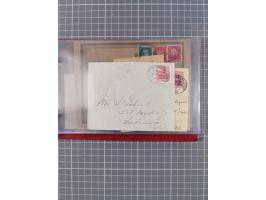 1891/1925, Sammlung “DASP BREMEN-NEW YORK I.-X.” mit ca. 50 Briefen, Karten und GSK, dabei zwei Postkarten mit L1 “Missent to