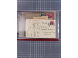 1891/1925, Sammlung “DASP BREMEN-NEW YORK I.-X.” mit ca. 50 Briefen, Karten und GSK, dabei zwei Postkarten mit L1 “Missent to