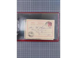 1891/1925, Sammlung “DASP BREMEN-NEW YORK I.-X.” mit ca. 50 Briefen, Karten und GSK, dabei zwei Postkarten mit L1 “Missent to