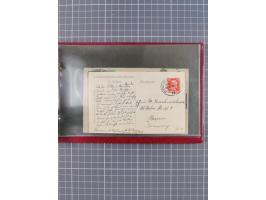 1891/1925, Sammlung “DASP BREMEN-NEW YORK I.-X.” mit ca. 50 Briefen, Karten und GSK, dabei zwei Postkarten mit L1 “Missent to