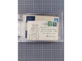 1906/33, Sammlung “DSP LINIE BREMEN-NEW YORK a-h” mit ca. 60 Briefen, Karten und GSK, dabei u.a. Ozean-Briefumschlag 1932 und