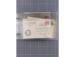 1906/33, Sammlung “DSP LINIE BREMEN-NEW YORK a-h” mit ca. 60 Briefen, Karten und GSK, dabei u.a. Ozean-Briefumschlag 1932 und