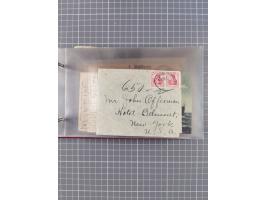 1906/33, Sammlung “DSP LINIE BREMEN-NEW YORK a-h” mit ca. 60 Briefen, Karten und GSK, dabei u.a. Ozean-Briefumschlag 1932 und