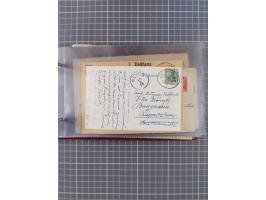 1906/33, Sammlung “DSP LINIE BREMEN-NEW YORK a-h” mit ca. 60 Briefen, Karten und GSK, dabei u.a. Ozean-Briefumschlag 1932 und