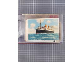 1906/33, Sammlung “DSP LINIE BREMEN-NEW YORK a-h” mit ca. 60 Briefen, Karten und GSK, dabei u.a. Ozean-Briefumschlag 1932 und