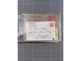 1906/33, Sammlung “DSP LINIE BREMEN-NEW YORK a-h” mit ca. 60 Briefen, Karten und GSK, dabei u.a. Ozean-Briefumschlag 1932 und