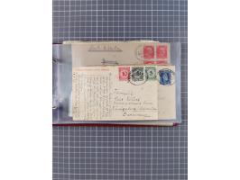 1906/33, Sammlung “DSP LINIE BREMEN-NEW YORK a-h” mit ca. 60 Briefen, Karten und GSK, dabei u.a. Ozean-Briefumschlag 1932 und