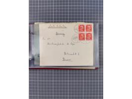 1906/33, Sammlung “DSP LINIE BREMEN-NEW YORK a-h” mit ca. 60 Briefen, Karten und GSK, dabei u.a. Ozean-Briefumschlag 1932 und