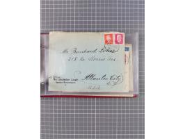1906/33, Sammlung “DSP LINIE BREMEN-NEW YORK a-h” mit ca. 60 Briefen, Karten und GSK, dabei u.a. Ozean-Briefumschlag 1932 und