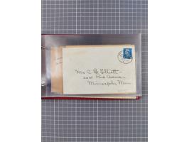 1906/33, Sammlung “DSP LINIE BREMEN-NEW YORK a-h” mit ca. 60 Briefen, Karten und GSK, dabei u.a. Ozean-Briefumschlag 1932 und