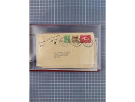 1906/33, Sammlung “DSP LINIE BREMEN-NEW YORK a-h” mit ca. 60 Briefen, Karten und GSK, dabei u.a. Ozean-Briefumschlag 1932 und