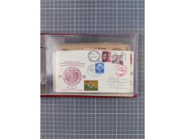 1906/33, Sammlung “DSP LINIE BREMEN-NEW YORK a-h” mit ca. 60 Briefen, Karten und GSK, dabei u.a. Ozean-Briefumschlag 1932 und