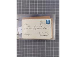 1925/35, kleine Sammlung Flaggenstempel “DSP HAMBURG-SÜDAMERIKA” mit ca. 90 Briefen, Karten und GSK, dabei u.a. zwei R-Briefe