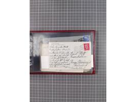 1925/35, kleine Sammlung Flaggenstempel “DSP HAMBURG-SÜDAMERIKA” mit ca. 90 Briefen, Karten und GSK, dabei u.a. zwei R-Briefe