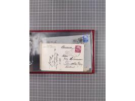 1925/35, kleine Sammlung Flaggenstempel “DSP HAMBURG-SÜDAMERIKA” mit ca. 90 Briefen, Karten und GSK, dabei u.a. zwei R-Briefe