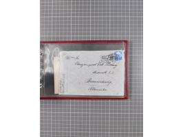 1925/35, kleine Sammlung Flaggenstempel “DSP HAMBURG-SÜDAMERIKA” mit ca. 90 Briefen, Karten und GSK, dabei u.a. zwei R-Briefe