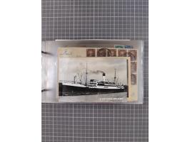 1925/35, kleine Sammlung Flaggenstempel “DSP HAMBURG-SÜDAMERIKA” mit ca. 90 Briefen, Karten und GSK, dabei u.a. zwei R-Briefe