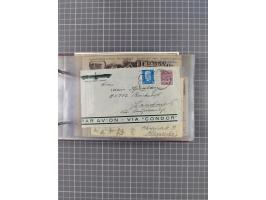 1925/35, kleine Sammlung Flaggenstempel “DSP HAMBURG-SÜDAMERIKA” mit ca. 90 Briefen, Karten und GSK, dabei u.a. zwei R-Briefe