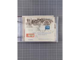 1925/35, kleine Sammlung Flaggenstempel “DSP HAMBURG-SÜDAMERIKA” mit ca. 90 Briefen, Karten und GSK, dabei u.a. zwei R-Briefe