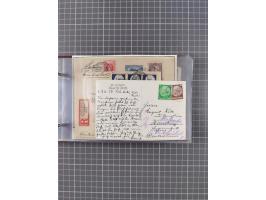 1925/35, kleine Sammlung Flaggenstempel “DSP HAMBURG-SÜDAMERIKA” mit ca. 90 Briefen, Karten und GSK, dabei u.a. zwei R-Briefe