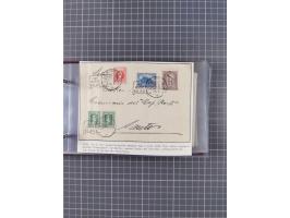 1925/35, kleine Sammlung Flaggenstempel “DSP HAMBURG-SÜDAMERIKA” mit ca. 90 Briefen, Karten und GSK, dabei u.a. zwei R-Briefe