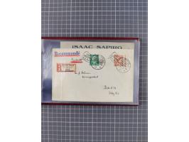 1925/35, kleine Sammlung Flaggenstempel “DSP HAMBURG-SÜDAMERIKA” mit ca. 90 Briefen, Karten und GSK, dabei u.a. zwei R-Briefe