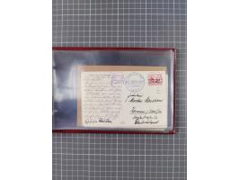 1925/35, kleine Sammlung Flaggenstempel “DSP HAMBURG-SÜDAMERIKA” mit ca. 90 Briefen, Karten und GSK, dabei u.a. zwei R-Briefe