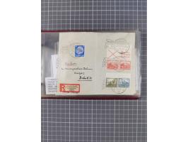 1925/35, kleine Sammlung Flaggenstempel “DSP HAMBURG-SÜDAMERIKA” mit ca. 90 Briefen, Karten und GSK, dabei u.a. zwei R-Briefe