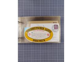 1934/39, Sammlung “Kraft durch Freude” mit ca. 240 Briefen, Karten und GSK inkl. Stempel des "LLOYD BREMEN", dazu Fotos, Schi