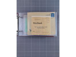 1914/37, Sammlung Flaggenstempel “DASP HAMBURG-NEW YORK” mit 50 Briefen, Karten und GSK, dabei drei R-Briefe und frühe Flagge