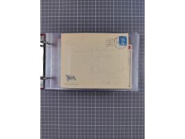 1914/37, Sammlung Flaggenstempel “DASP HAMBURG-NEW YORK” mit 50 Briefen, Karten und GSK, dabei drei R-Briefe und frühe Flagge