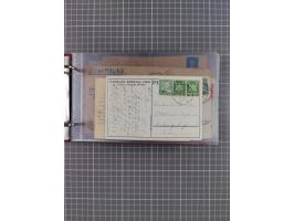 1914/37, Sammlung Flaggenstempel “DASP HAMBURG-NEW YORK” mit 50 Briefen, Karten und GSK, dabei drei R-Briefe und frühe Flagge