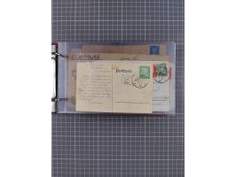 1914/37, Sammlung Flaggenstempel “DASP HAMBURG-NEW YORK” mit 50 Briefen, Karten und GSK, dabei drei R-Briefe und frühe Flagge