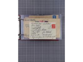 1914/37, Sammlung Flaggenstempel “DASP HAMBURG-NEW YORK” mit 50 Briefen, Karten und GSK, dabei drei R-Briefe und frühe Flagge