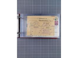 1914/37, Sammlung Flaggenstempel “DASP HAMBURG-NEW YORK” mit 50 Briefen, Karten und GSK, dabei drei R-Briefe und frühe Flagge