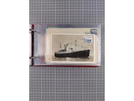 1914/37, Sammlung Flaggenstempel “DASP HAMBURG-NEW YORK” mit 50 Briefen, Karten und GSK, dabei drei R-Briefe und frühe Flagge