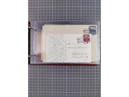 1914/37, Sammlung Flaggenstempel “DASP HAMBURG-NEW YORK” mit 50 Briefen, Karten und GSK, dabei drei R-Briefe und frühe Flagge