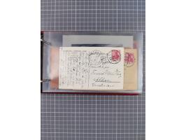 1914/37, Sammlung Flaggenstempel “DASP HAMBURG-NEW YORK” mit 50 Briefen, Karten und GSK, dabei drei R-Briefe und frühe Flagge