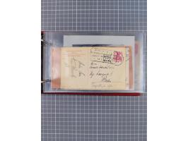 1914/37, Sammlung Flaggenstempel “DASP HAMBURG-NEW YORK” mit 50 Briefen, Karten und GSK, dabei drei R-Briefe und frühe Flagge