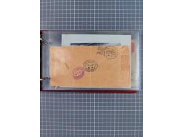 1914/37, Sammlung Flaggenstempel “DASP HAMBURG-NEW YORK” mit 50 Briefen, Karten und GSK, dabei drei R-Briefe und frühe Flagge