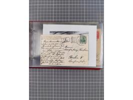 1914/37, Sammlung Flaggenstempel “DASP HAMBURG-NEW YORK” mit 50 Briefen, Karten und GSK, dabei drei R-Briefe und frühe Flagge