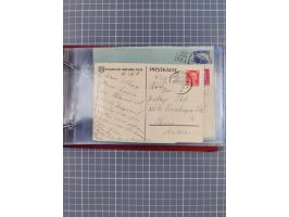 1914/37, Sammlung Flaggenstempel “DASP HAMBURG-NEW YORK” mit 50 Briefen, Karten und GSK, dabei drei R-Briefe und frühe Flagge