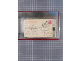 1914/37, Sammlung Flaggenstempel “DASP HAMBURG-NEW YORK” mit 50 Briefen, Karten und GSK, dabei drei R-Briefe und frühe Flagge